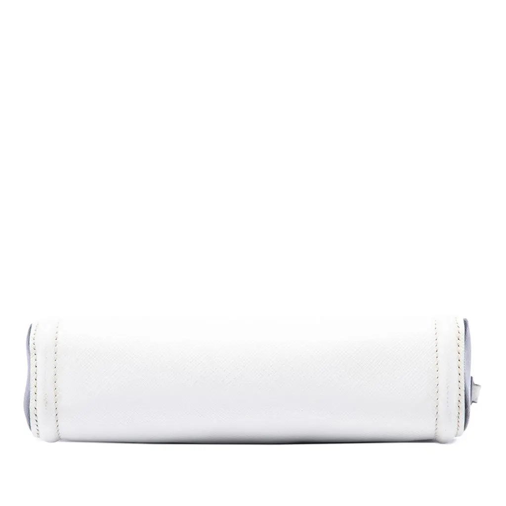 Prada Saffiano Lux Pochette White Leather Good - Inside View