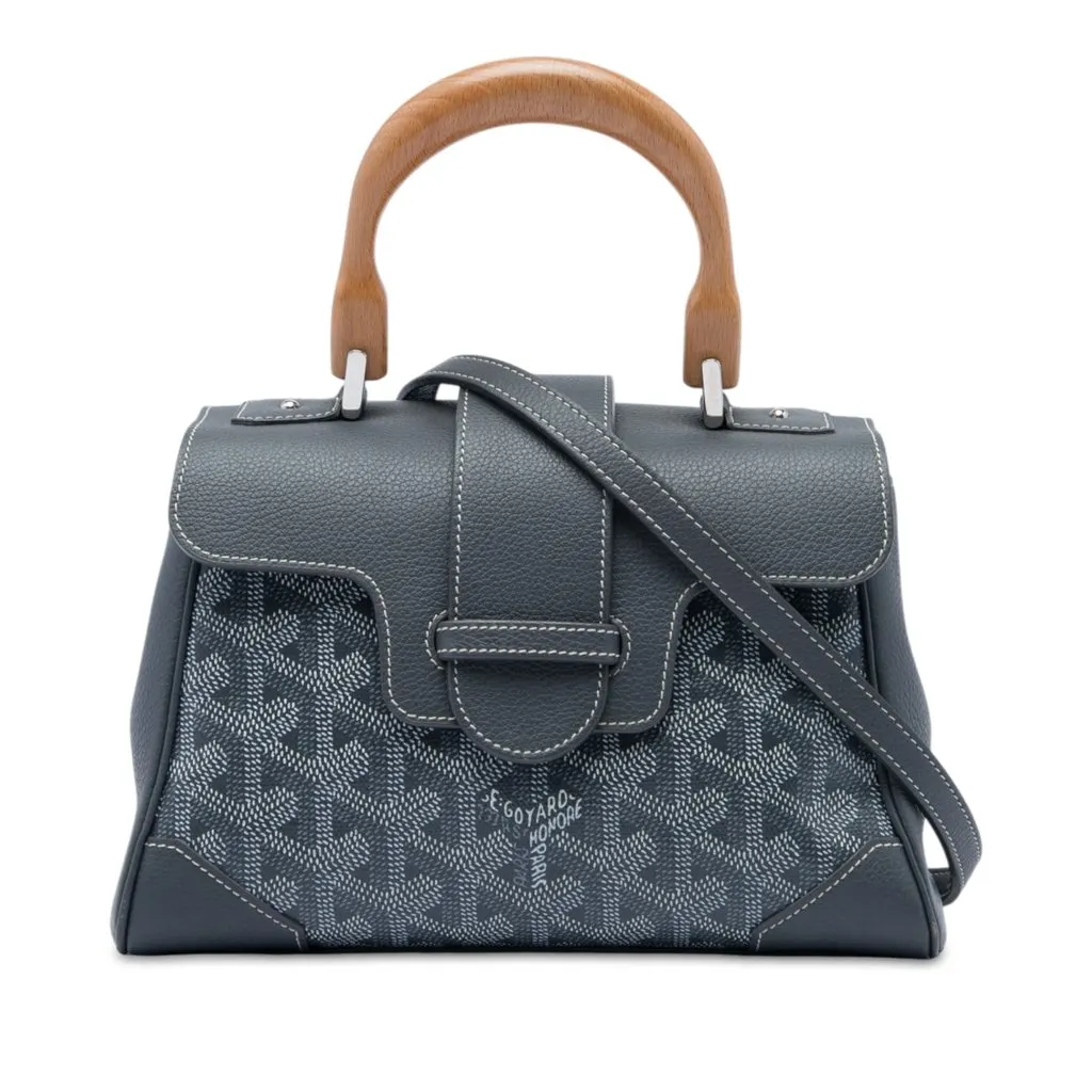 Goyard Mini Goyardine Saigon Souple Grey Canvas Good - Front View