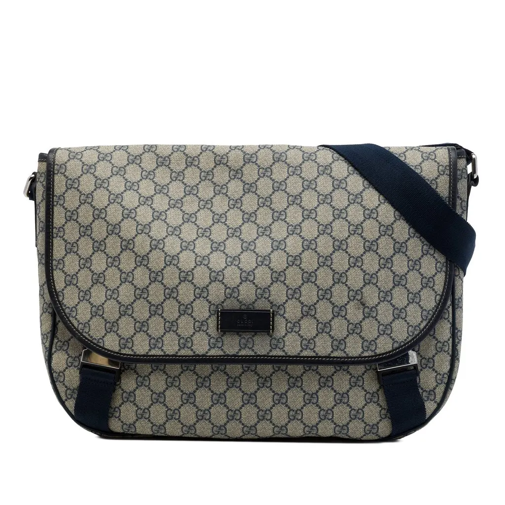 Gucci GG Supreme Messenger Bag Beige Canvas Very good - Front View