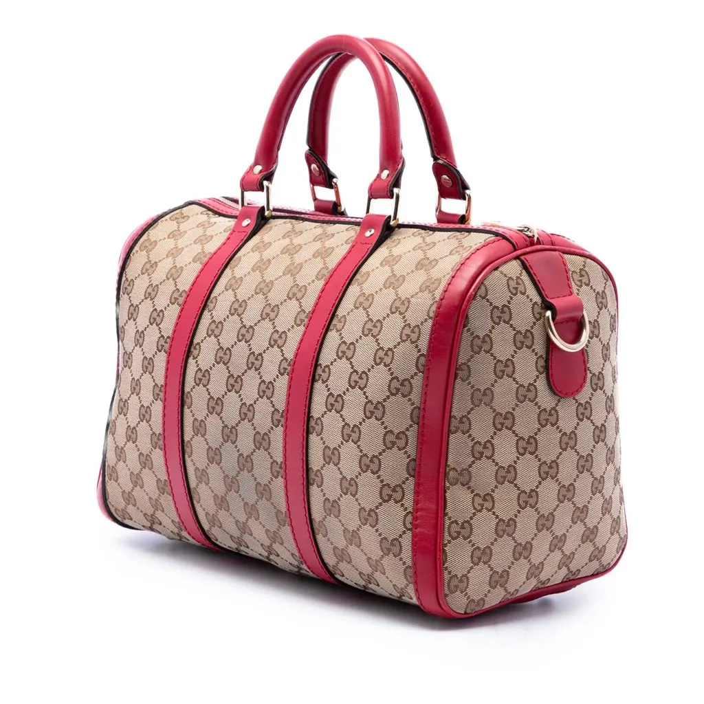 Gucci Medium GG Canvas Joy Boston Bag Beige Canvas Very good - Back View
