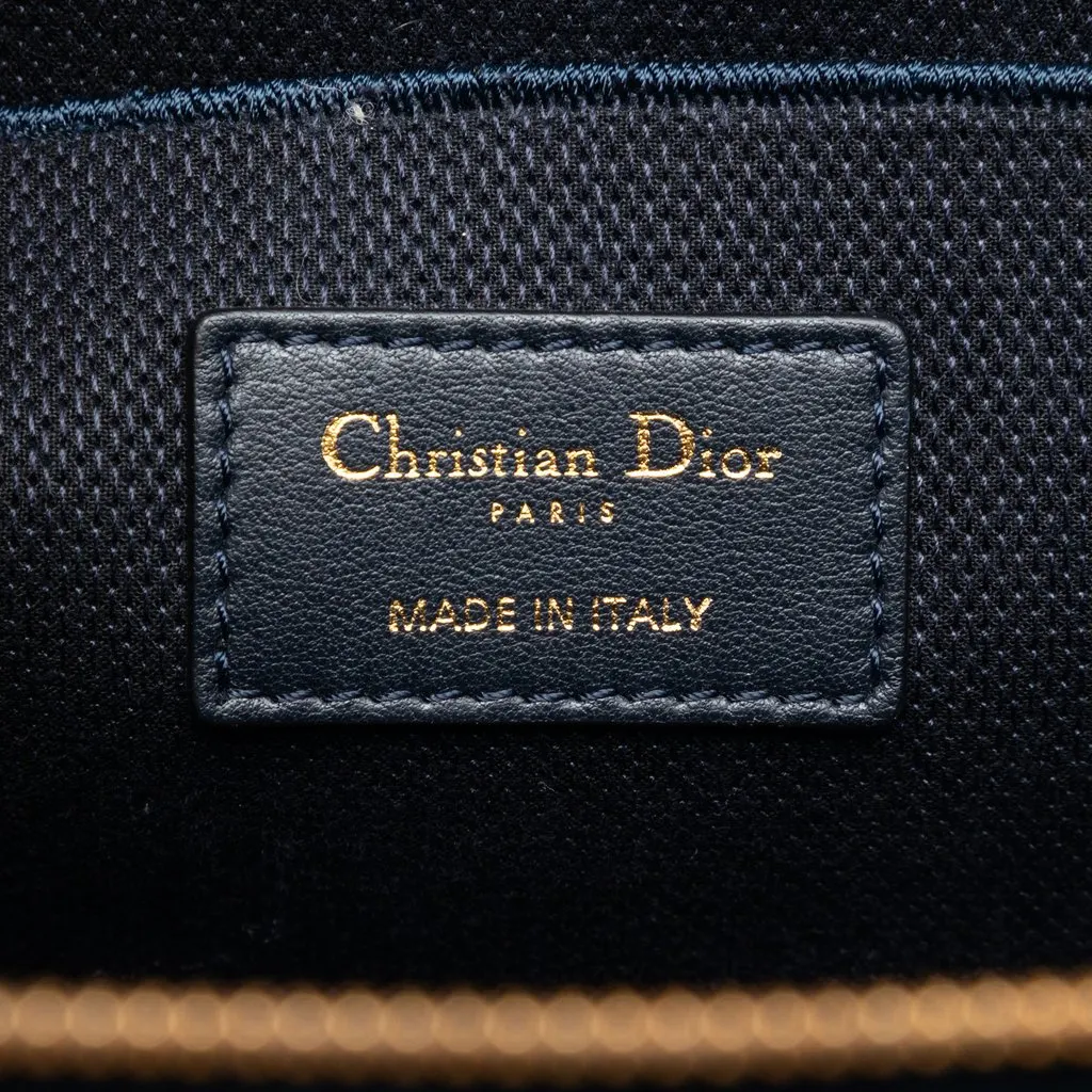 Dior Embroidered Velvet Diortravel Vanity Case Blue Very good - Box View