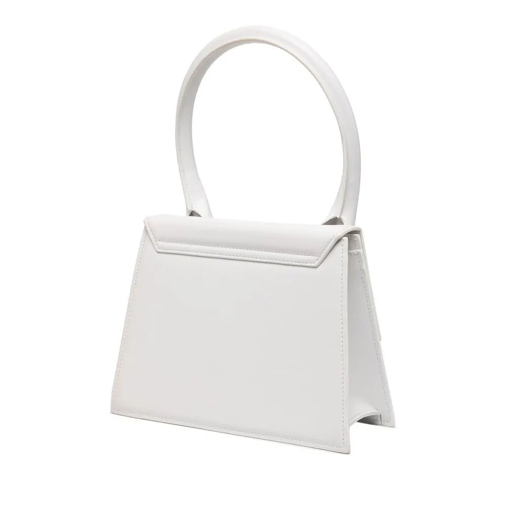 Jacquemus Smooth Calfskin Le Grand Chiquito White Leather Very good - Back View