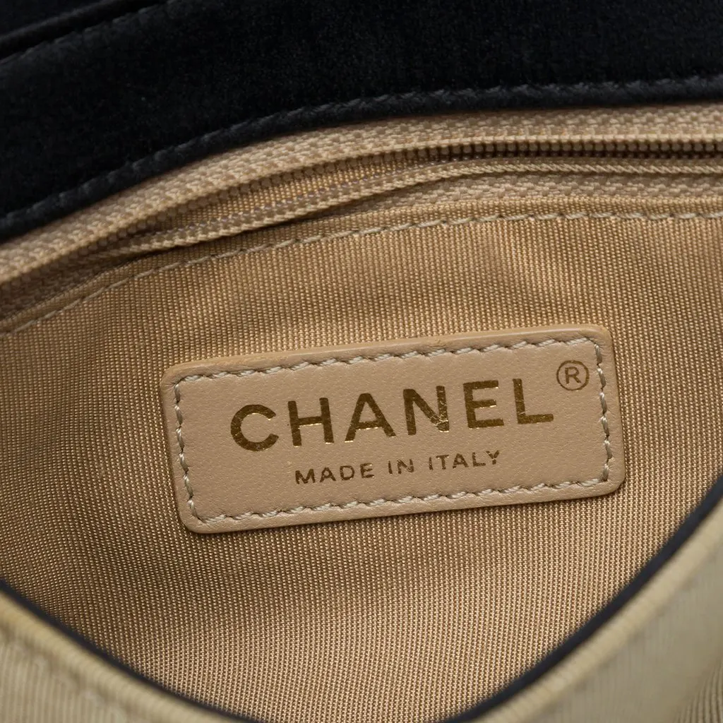 Chanel Small Quilted Bicolor Grosgrain Mademoiselle Single Flap Beige Very good - Box View