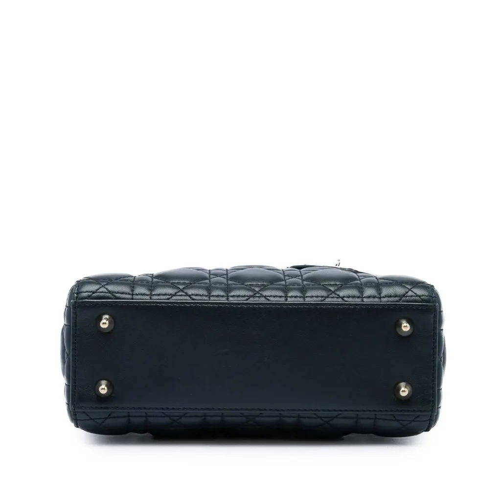 Dior Small Lambskin Cannage MyABCDior Lady Dior Black Leather Very good - Inside View