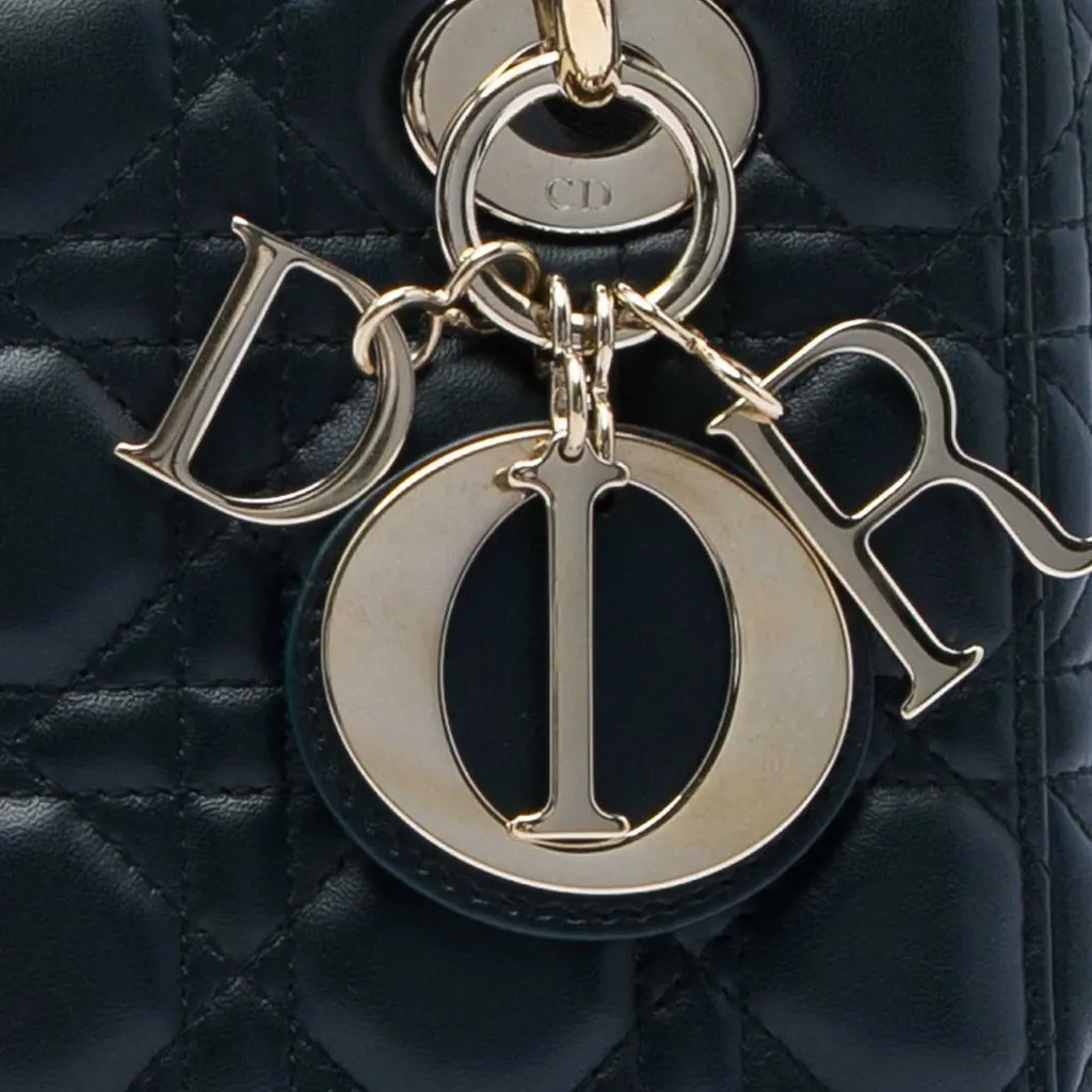 Dior Small Lambskin Cannage MyABCDior Lady Dior Black Leather Very good - Box View