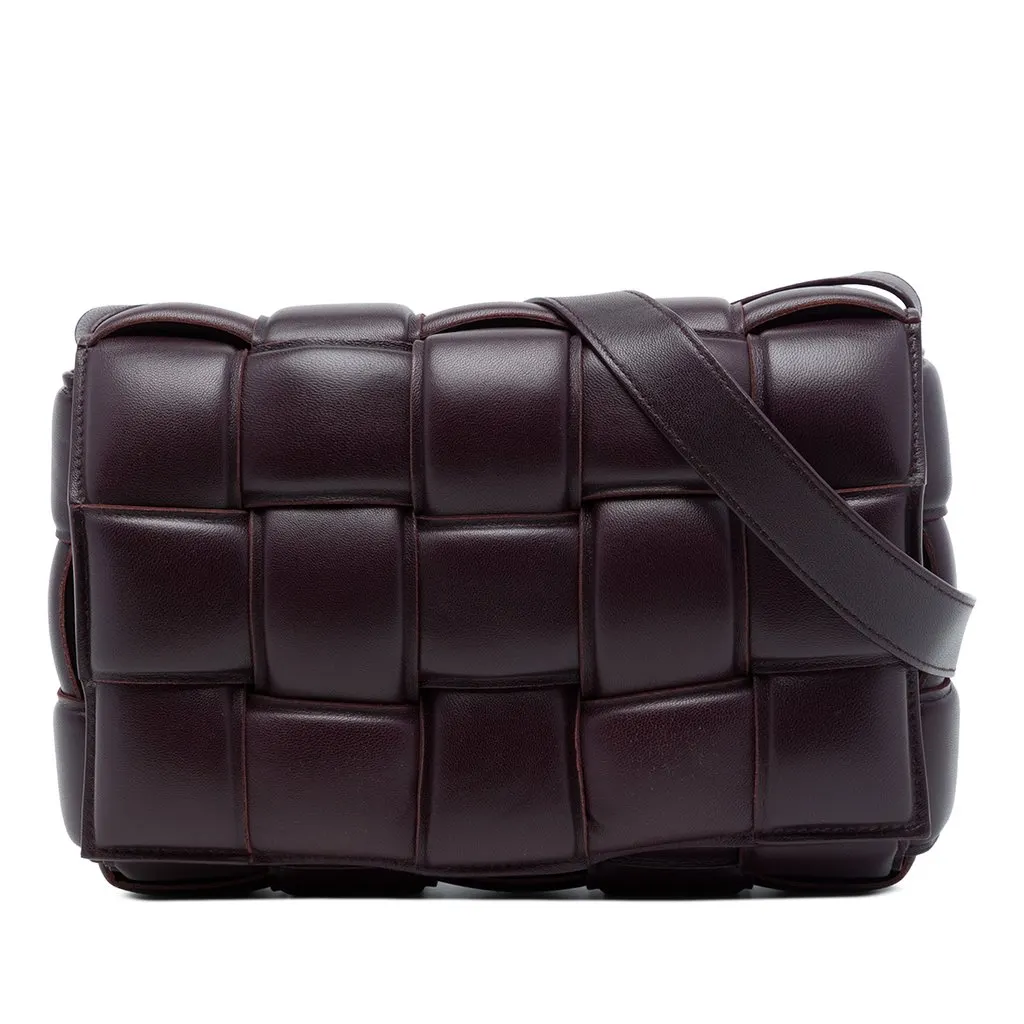 Bottega Veneta Nappa Intrecciato Padded Cassette Crossbody Red Leather Good - Front View