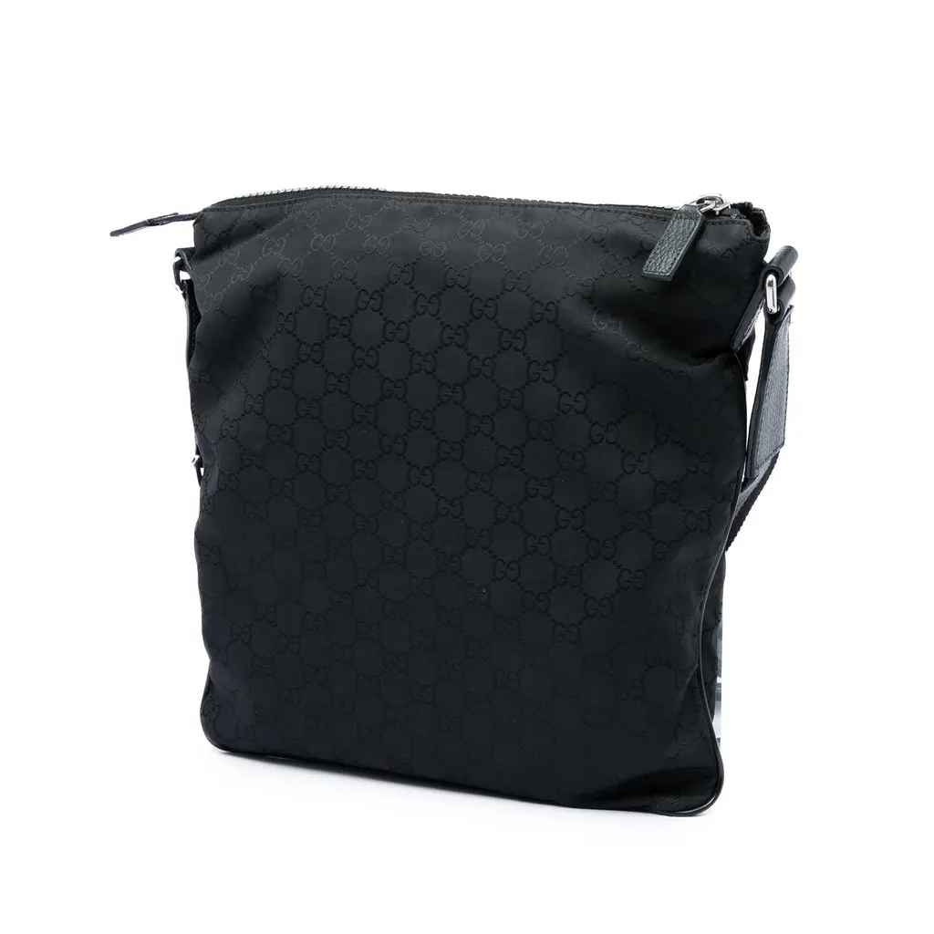 Gucci GG Nylon Web Crossbody Black Polyamide Very good - Back View