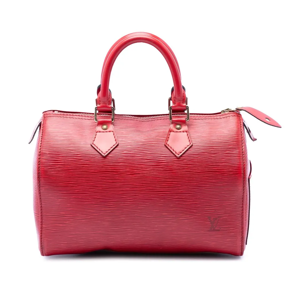 Louis Vuitton Epi Speedy 30 Red Leather Very good - Front View
