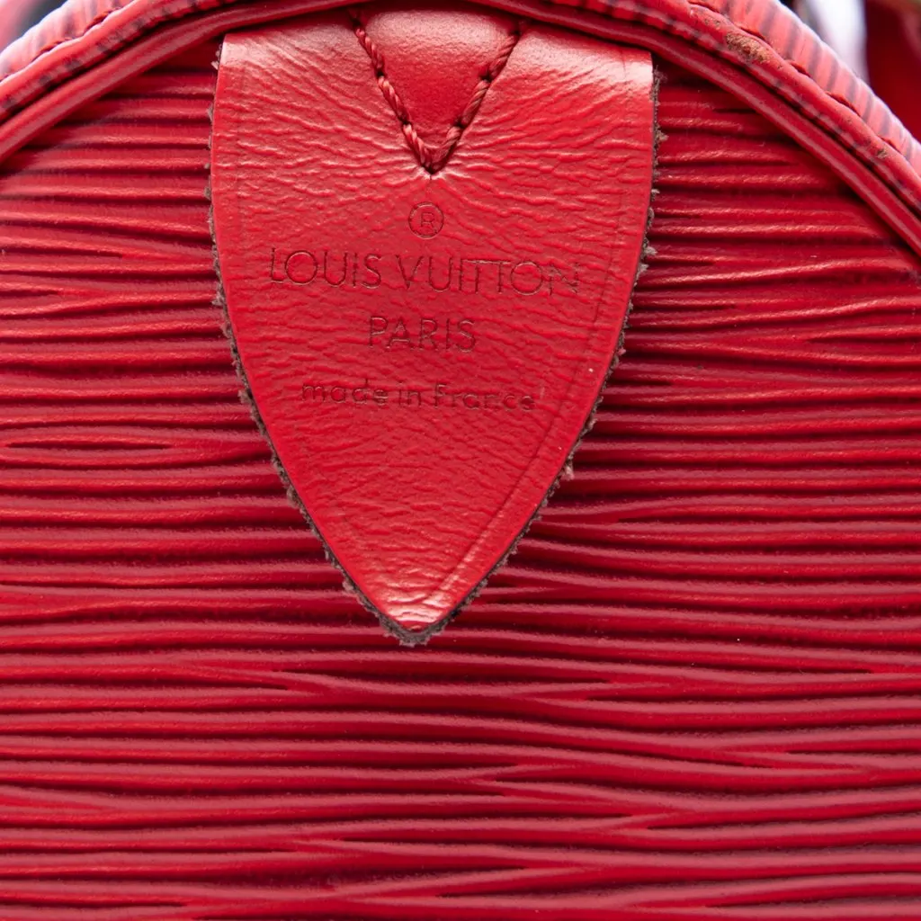 Louis Vuitton Epi Speedy 30 Red Leather Very good - Box View