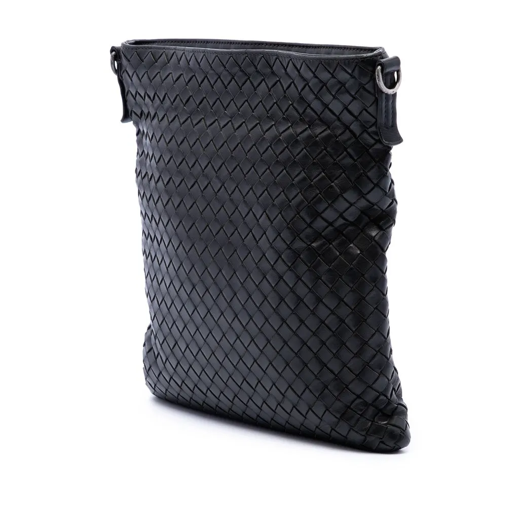 Bottega Veneta Nappa Intrecciato VN Crossbody Black Leather Very good - Back View