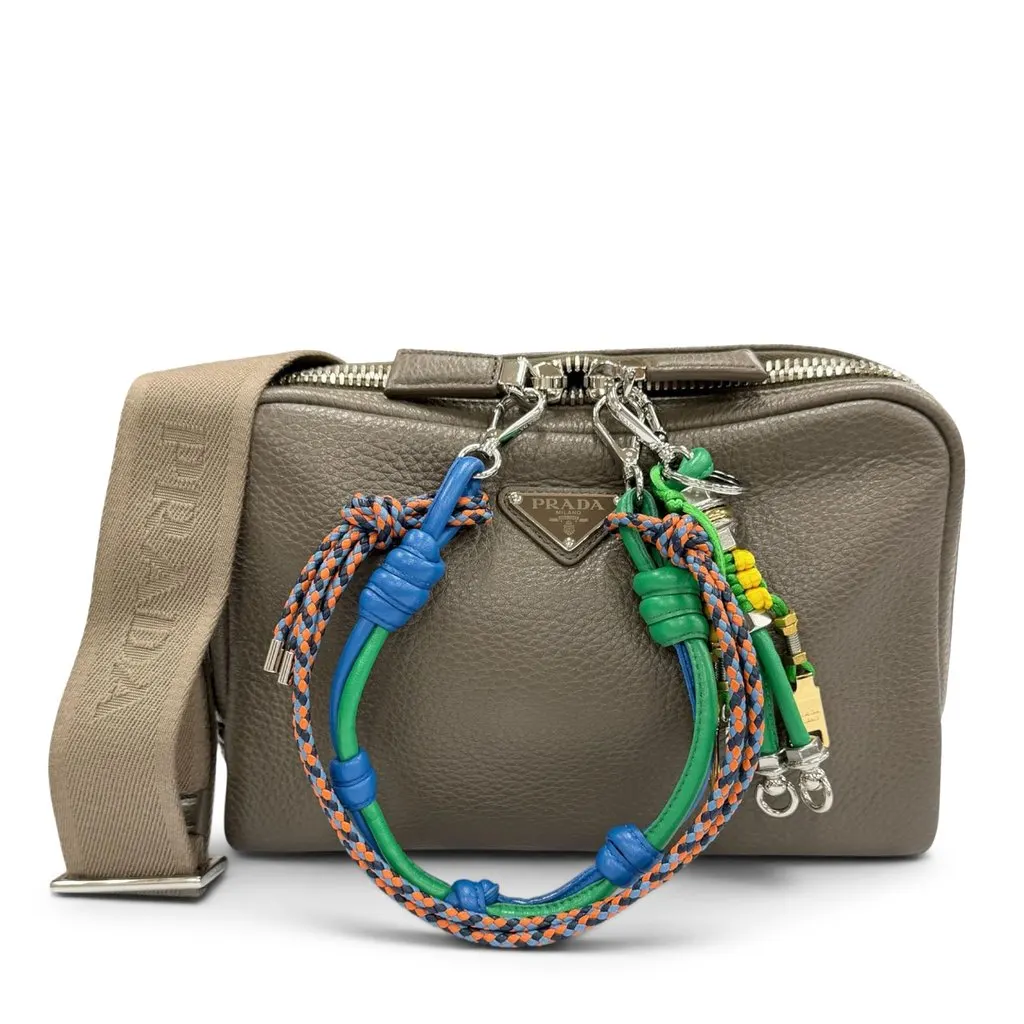 Prada Vitello Daino Crossbody MultiColor Leather Very good - Front View