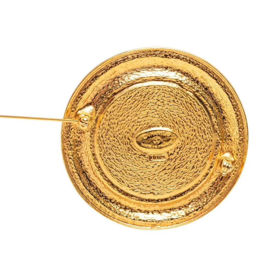 Chanel Gold Plated 31 Rue Cambon Medallion Pin Brooch Gold Metal Very good - Inside View