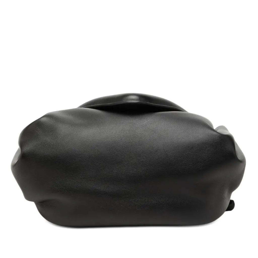 Bottega Veneta Small Lambskin Beak Crossbody Black Leather Good - Inside View