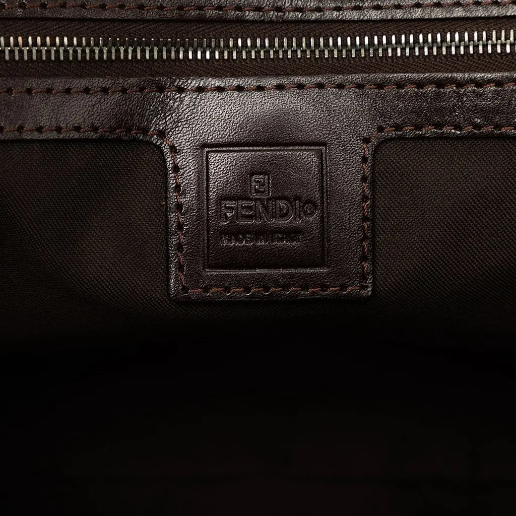 Fendi Small Zucca Canvas Twins Tote Brown Canvas Good - Box View