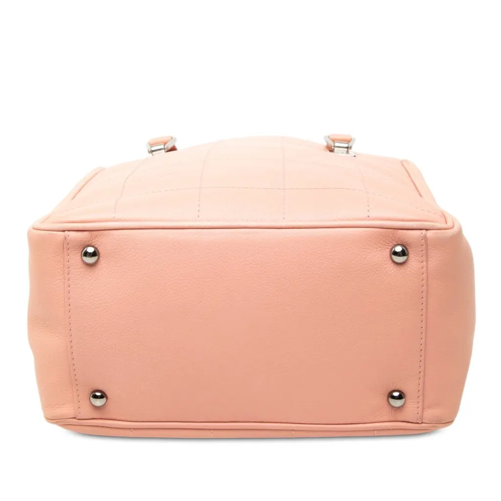 Chanel CC Chocolate Bar Caviar Tote Pink Leather Very good - Inside View
