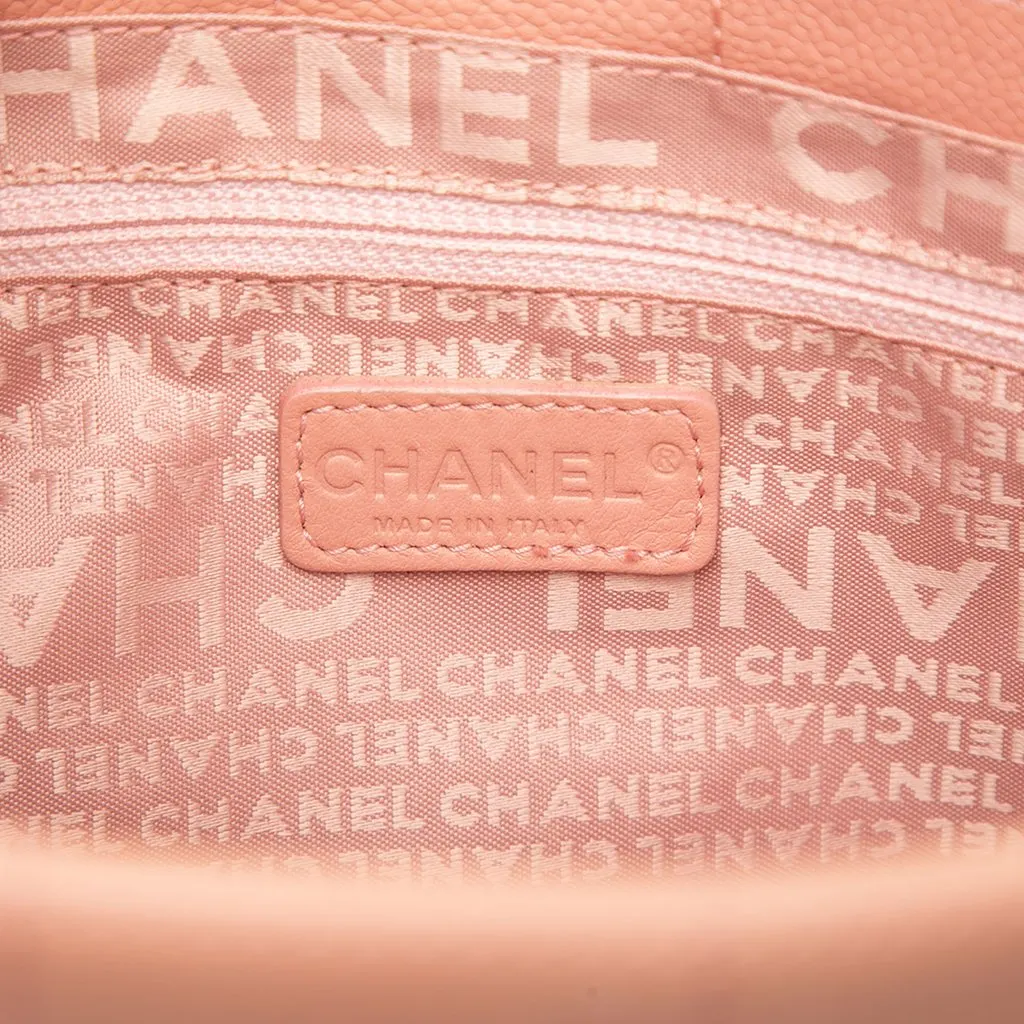 Chanel CC Chocolate Bar Caviar Tote Pink Leather Very good - Box View