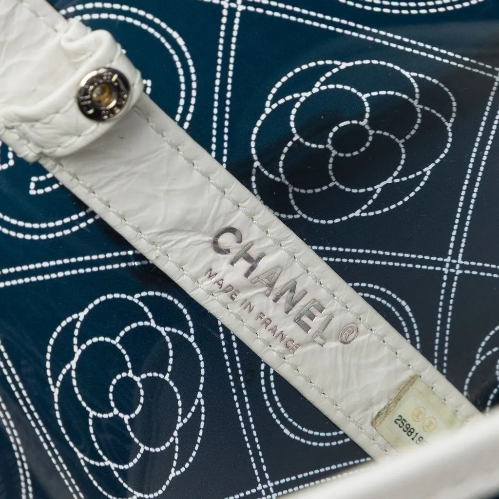 Chanel Small PVC and Crumpled Calfskin Camellia Coco Bucket Bag Black Plastic Very good - Box View