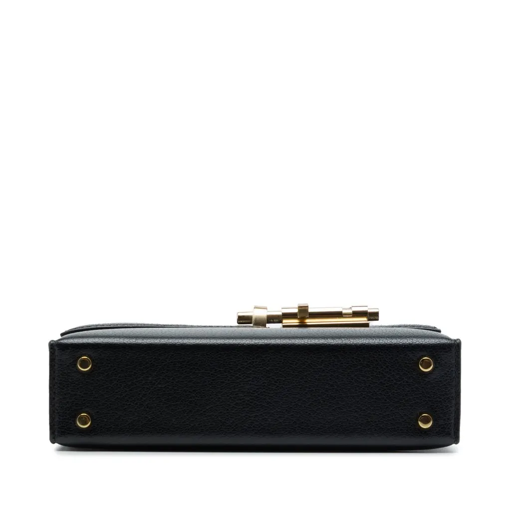 Hermès Mini Chevre Mysore Verrou Chaine Black Leather Good - Inside View