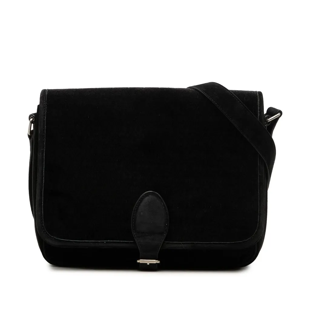 Saint Laurent Medium Le Monogramme Velvet Crossbody Black Velvet Very good - Front View