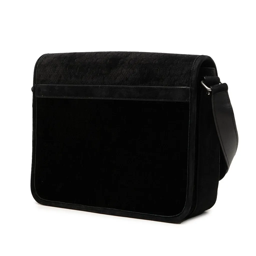 Saint Laurent Medium Le Monogramme Velvet Crossbody Black Velvet Very good - Back View