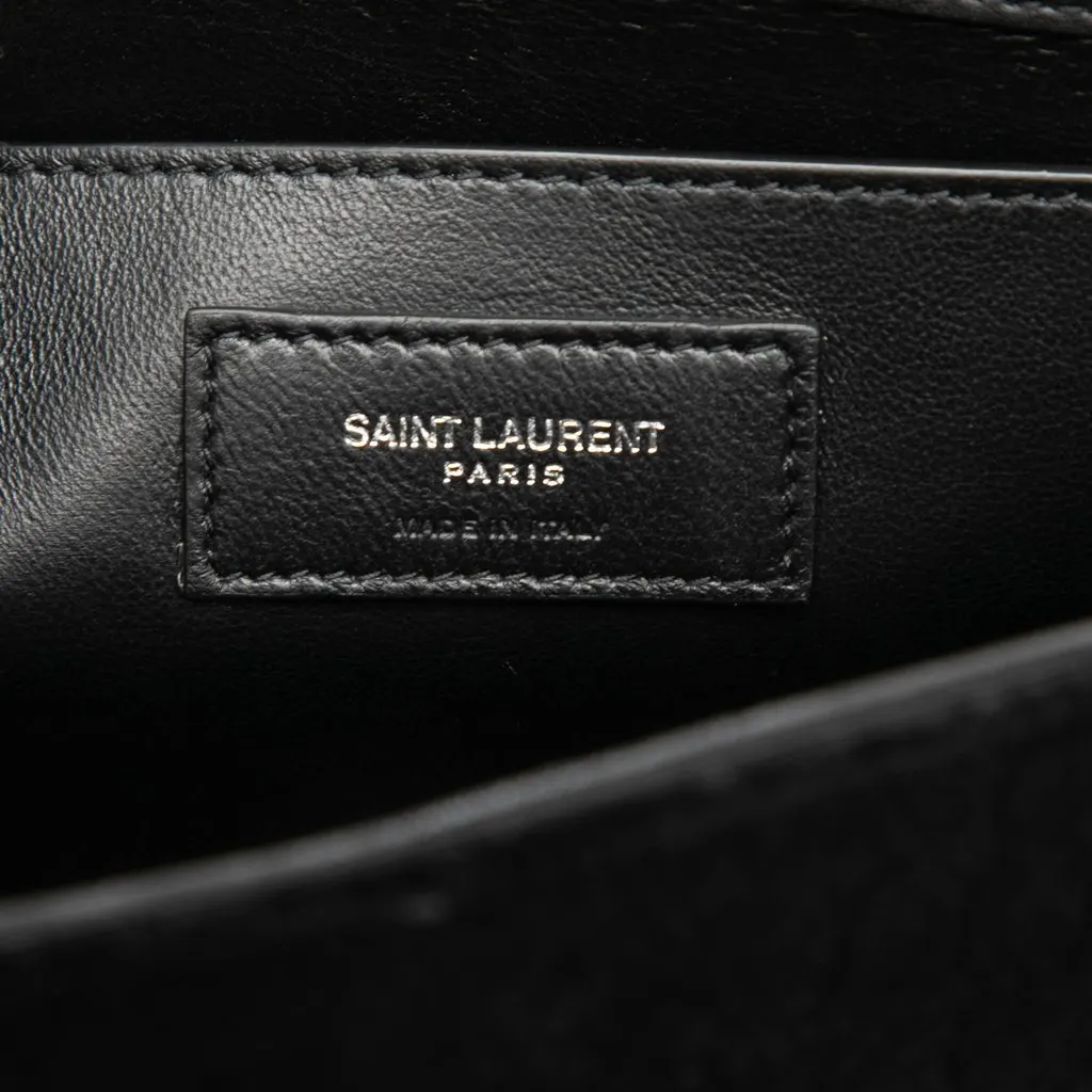 Saint Laurent Medium Le Monogramme Velvet Crossbody Black Velvet Very good - Box View