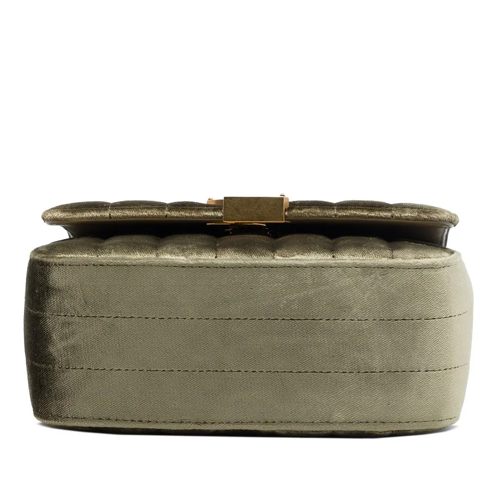 Saint Laurent Small Velvet Monogram Vicky Chain Bag Brown Very good - Inside View