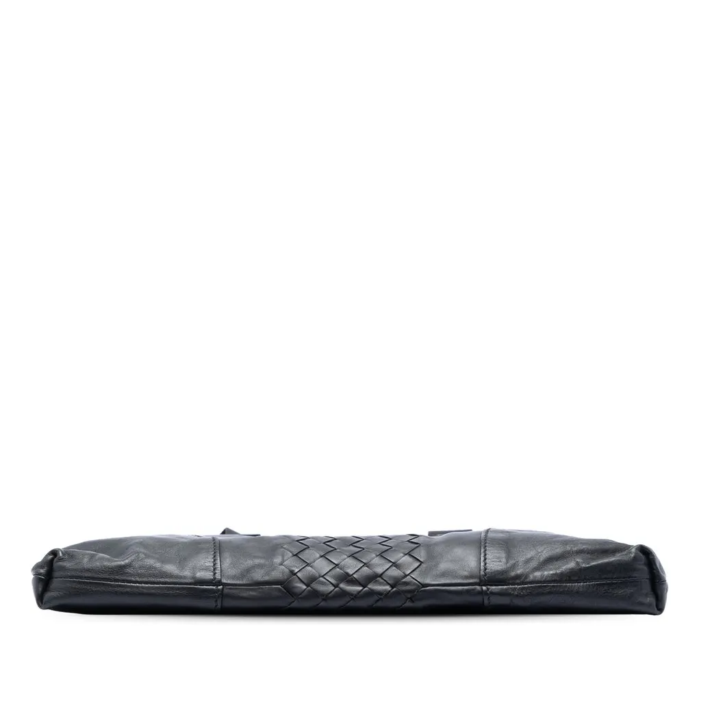 Bottega Veneta Intrecciato Trimmed Nappa Convertible Tote Black Leather Very good - Inside View