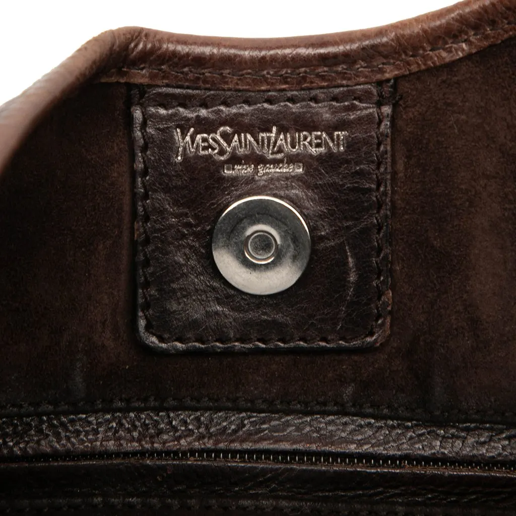 Saint Laurent Medium Calfskin Mombasa Hobo Brown Leather Good - Box View