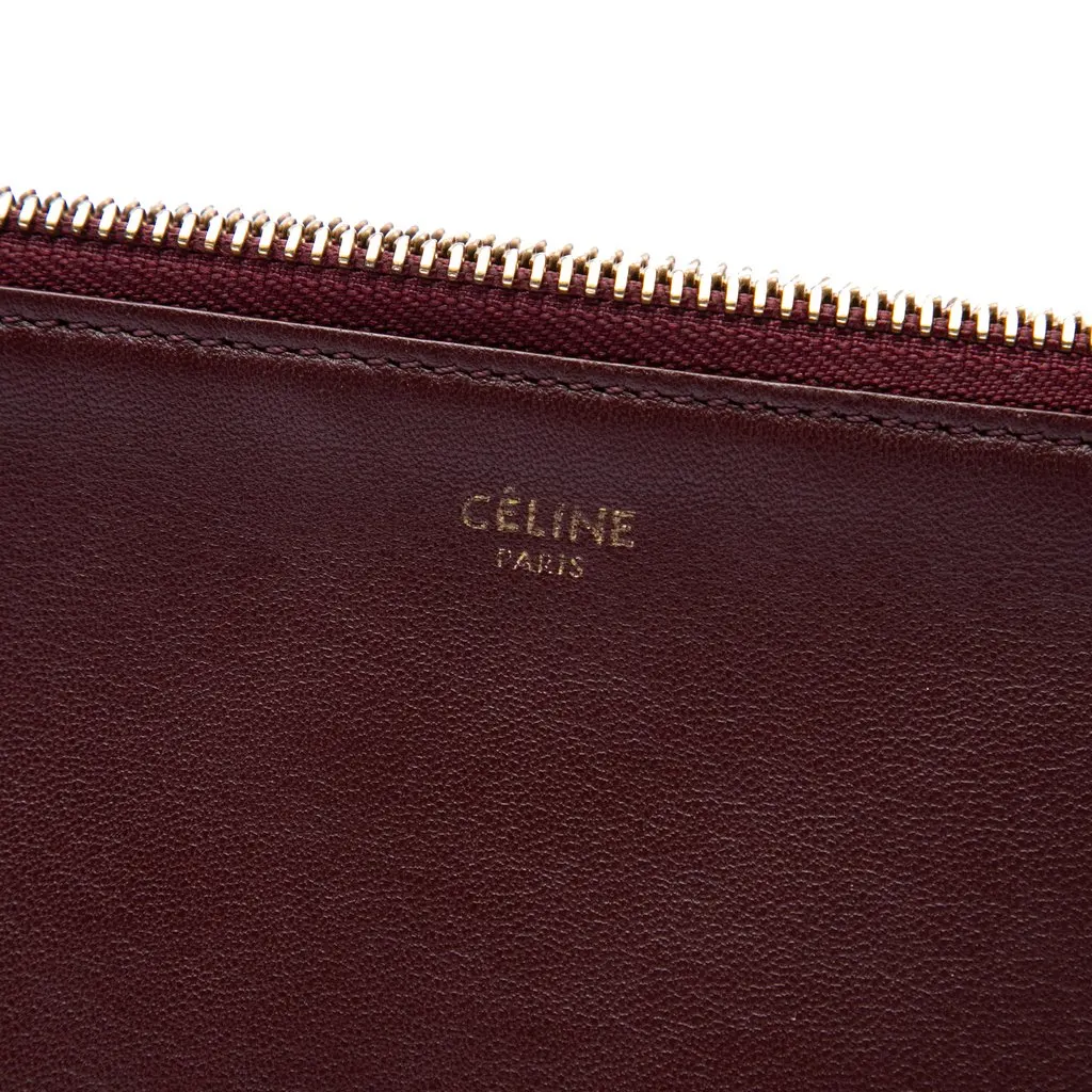 Celine Small Lambskin Trio Crossbody Red Leather Very good - Box View