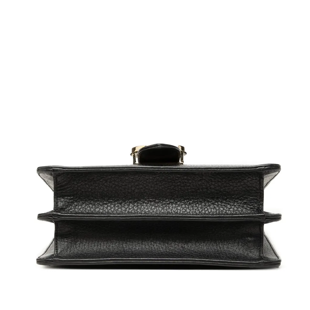 Gucci Small Dollar Calfskin Interlocking G Crossbody Black Leather Very good - Inside View
