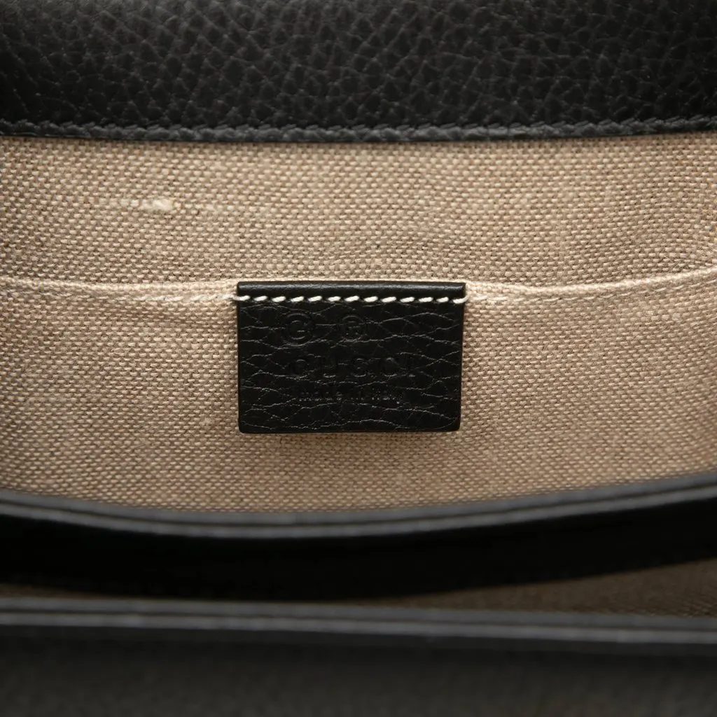 Gucci Small Dollar Calfskin Interlocking G Crossbody Black Leather Very good - Box View