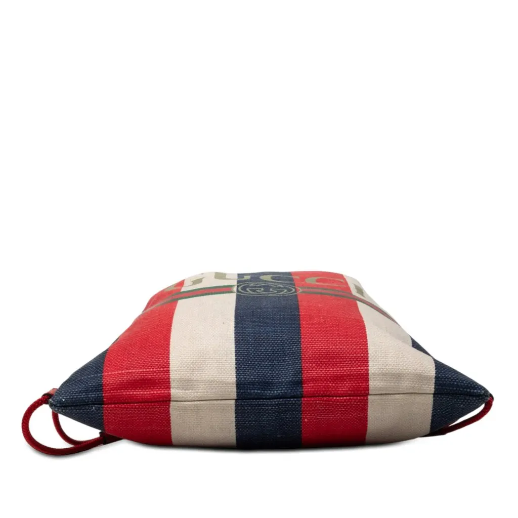 Gucci Canvas Sylvie Baiadera Web Drawstring Backpack Red Very good - Inside View