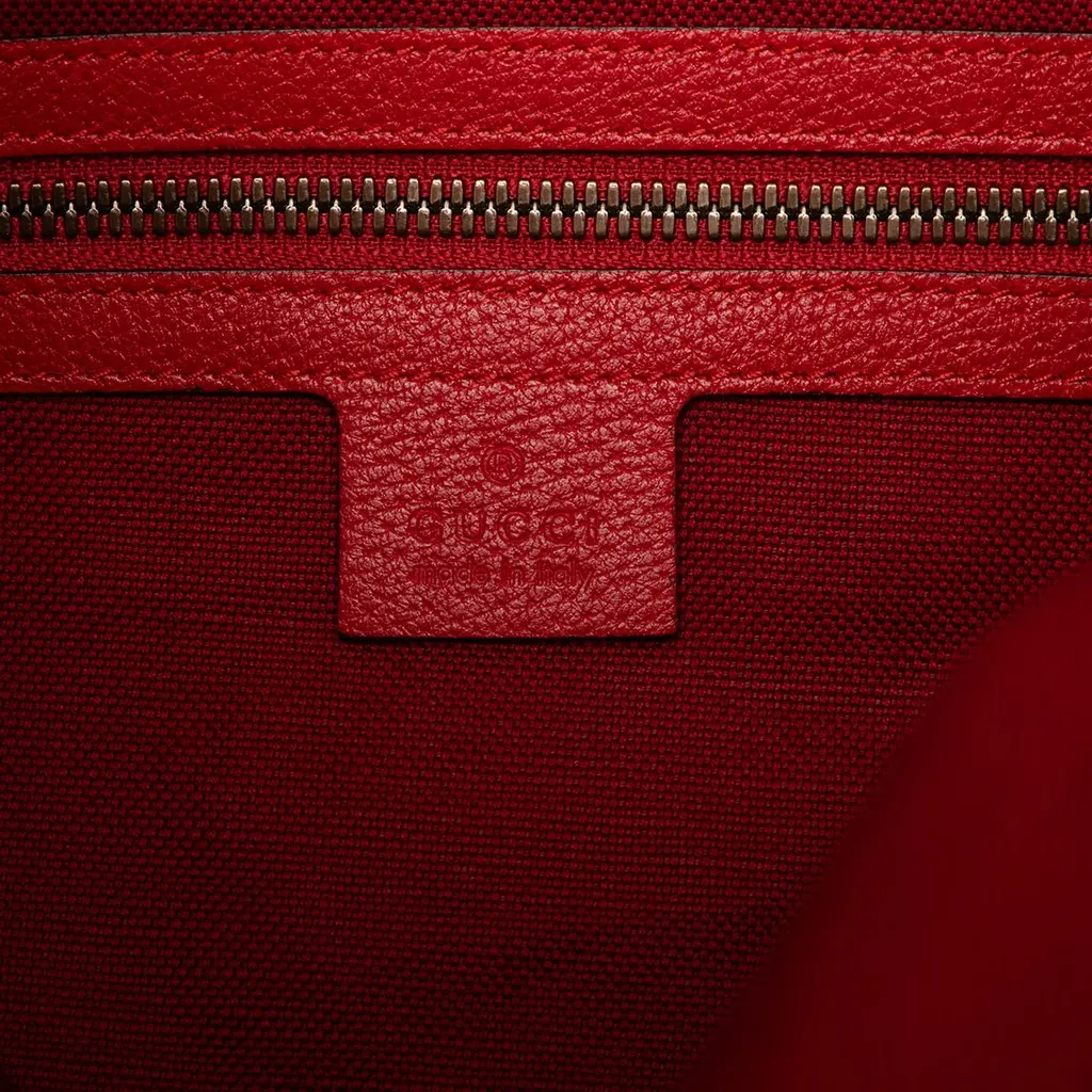 Gucci Canvas Sylvie Baiadera Web Drawstring Backpack Red Very good - Box View