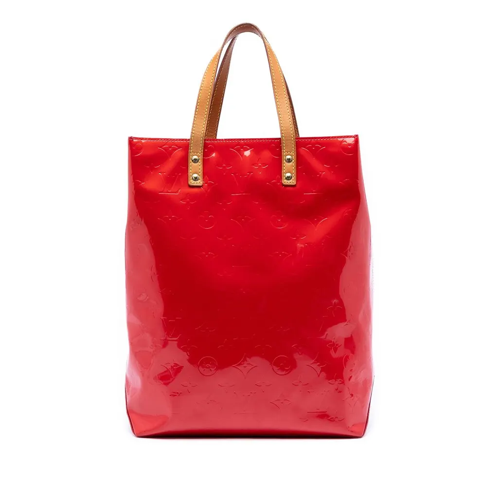 Louis Vuitton Monogram Vernis Reade MM Red Leather Very good - Front View