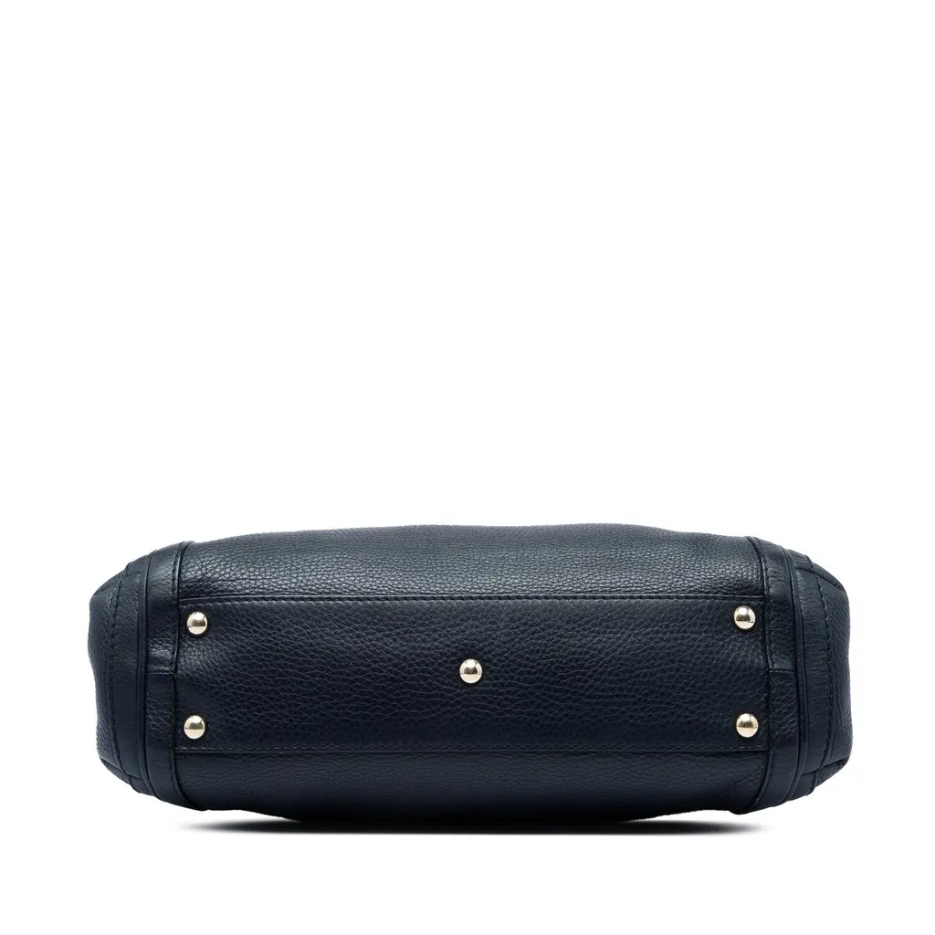 Gucci Pebbled Calfskin Bella Satchel Black Leather Very good - Inside View