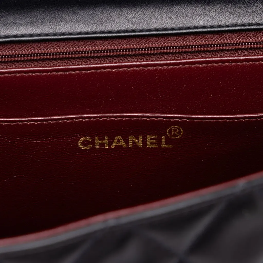 Chanel Maxi XL Classic Lambskin Single Flap Black Leather Good - Box View