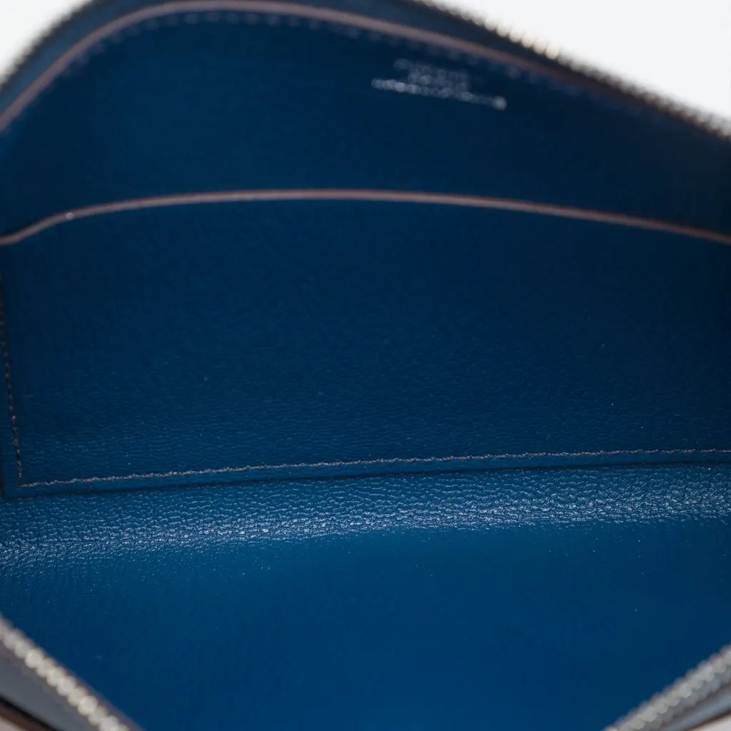Hermès Barenia and Epsom Rooroo Pouch Brown Leather Very good - Model View