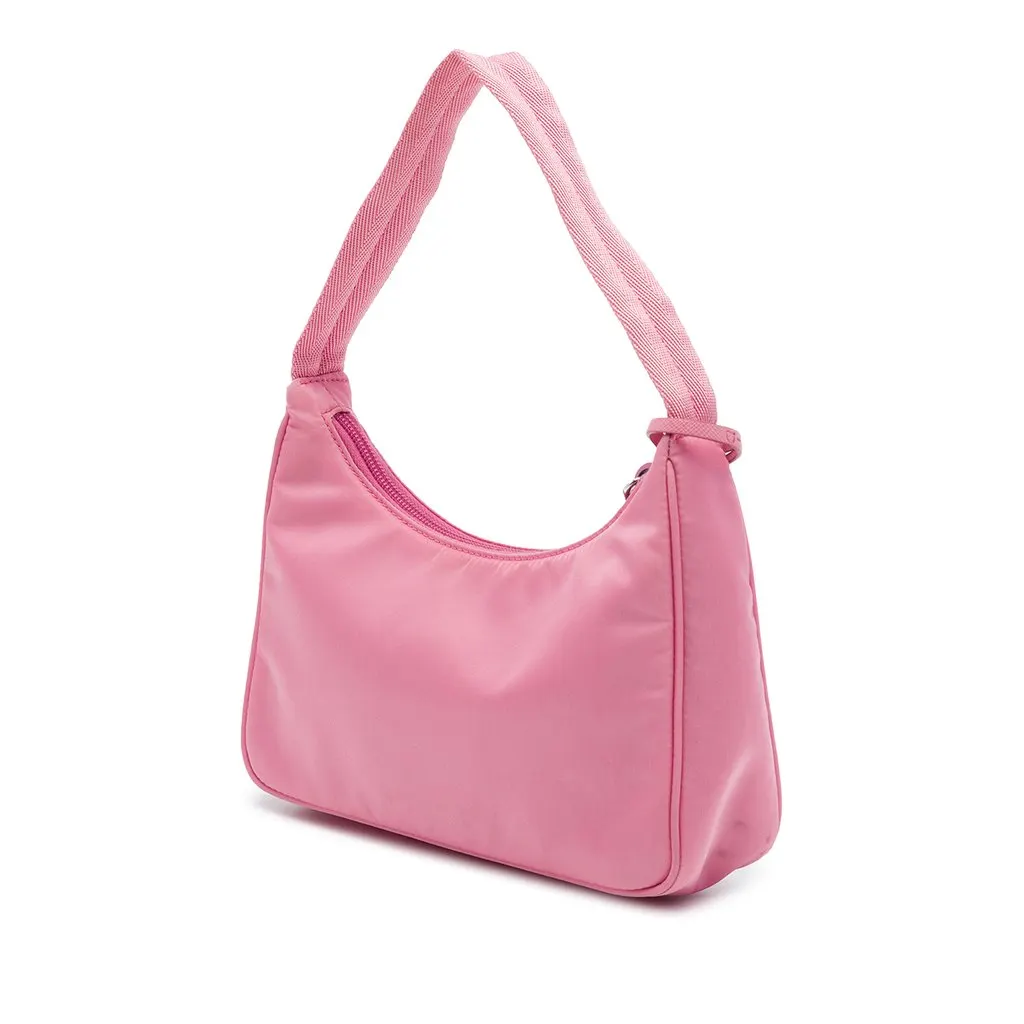 Prada Mini Tessuto Re Edition 2000 Shoulder Bag Pink Polyamide Very good - Back View
