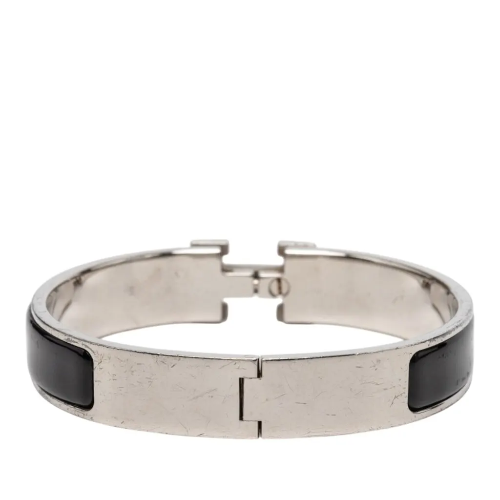 Hermès Narrow Enamel Clic H Bracelet PM Black Very good - Inside View