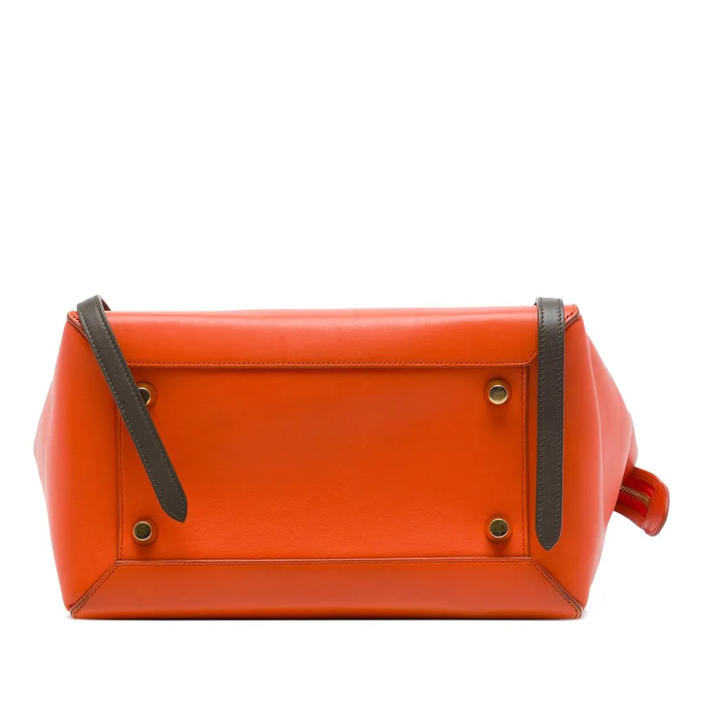 Celine Mini Tricolor Leather Belt Bag Orange Leather Good - Inside View