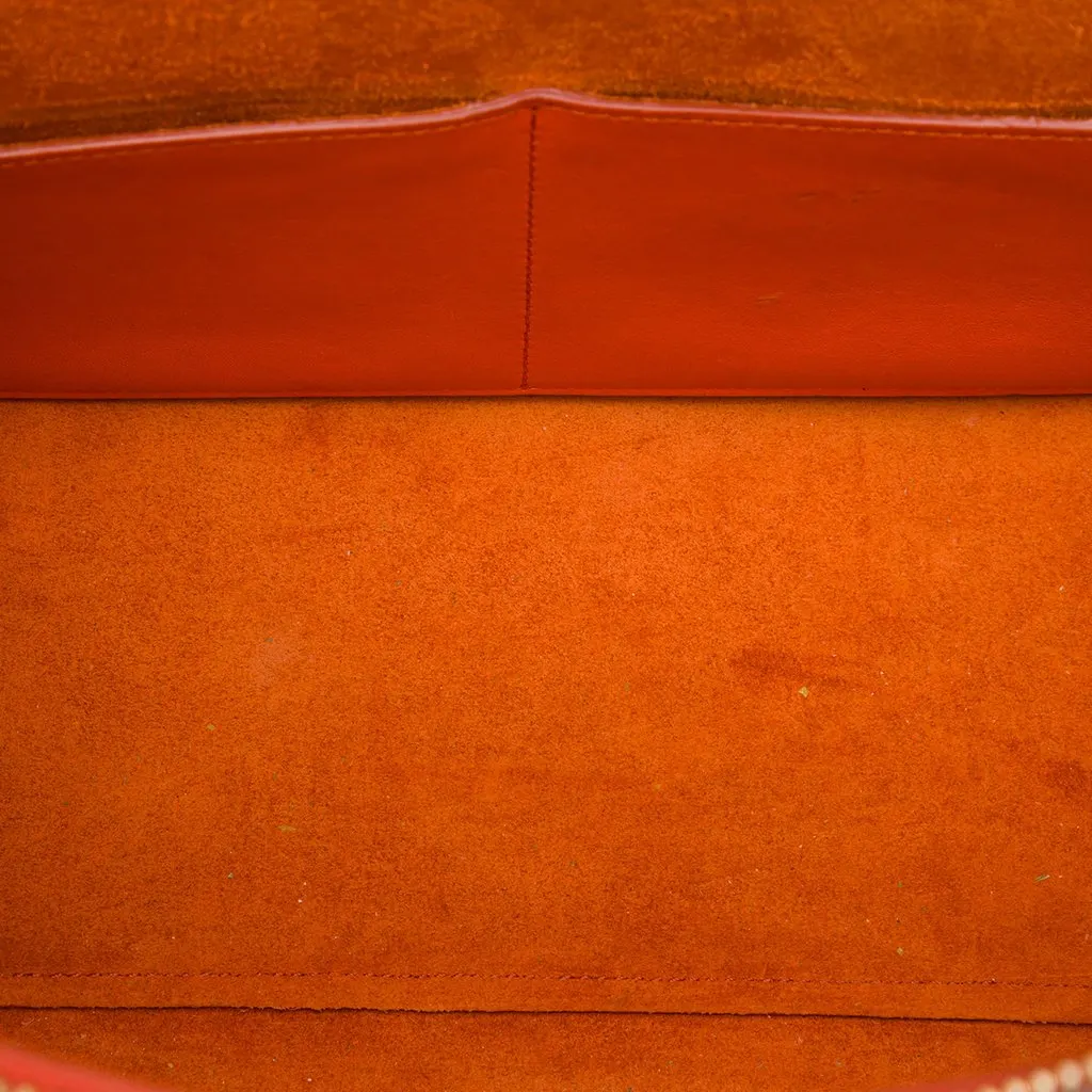 Celine Mini Tricolor Leather Belt Bag Orange Leather Good - Model View