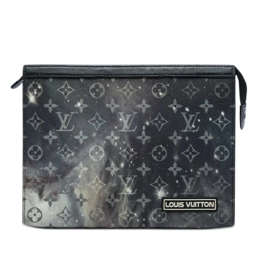 Louis Vuitton Monogram Galaxy Pochette Voyage MM Black Very good - Front View