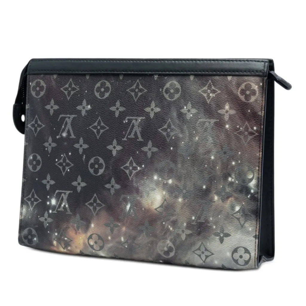 Louis Vuitton Monogram Galaxy Pochette Voyage MM Black Very good - Back View