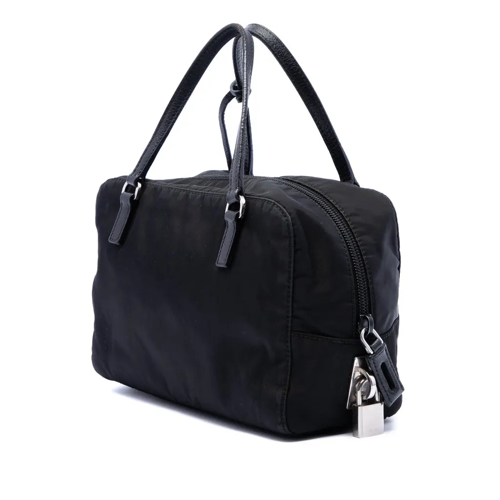 Prada Tessuto Beaded Handbag Black Very good - Back View