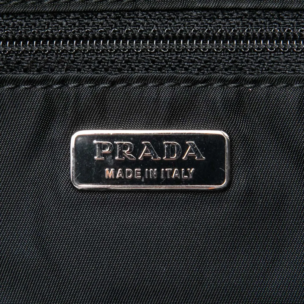Prada Tessuto Beaded Handbag Black Very good - Box View