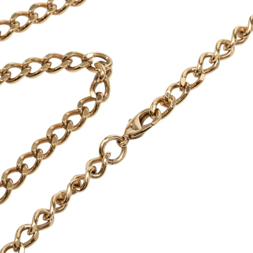 Chanel CC Gold Plated Strass Scissor Pendant Necklace Gold Metal Very good - Box View