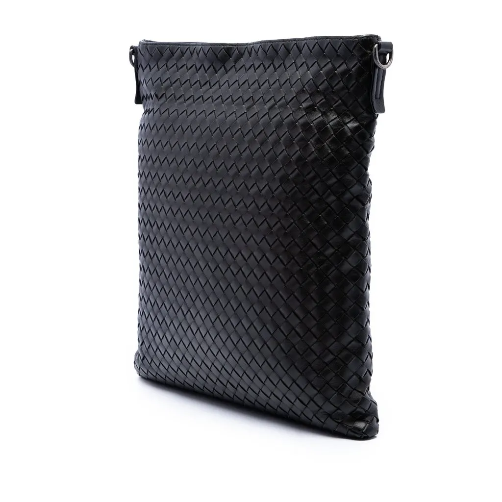 Bottega Veneta Nappa Intrecciato VN Crossbody Black Leather Very good - Back View