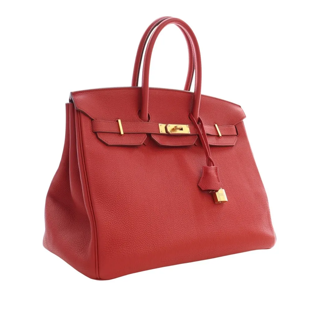 Hermès Togo Birkin Retourne 35 Red Leather Very good - Back View