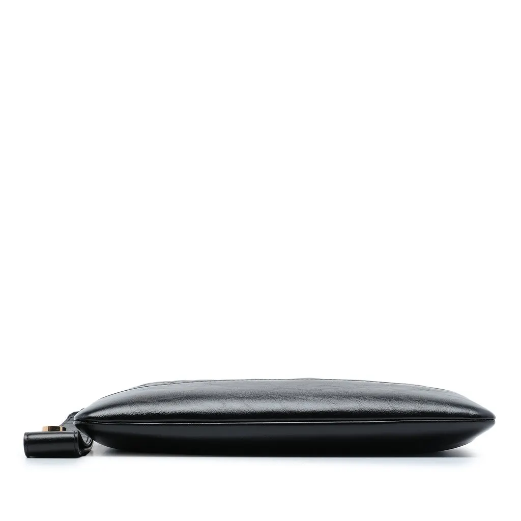 Chanel Medium Aged Calfskin Gabrielle O Case Clutch Black Leather Very good - Inside View