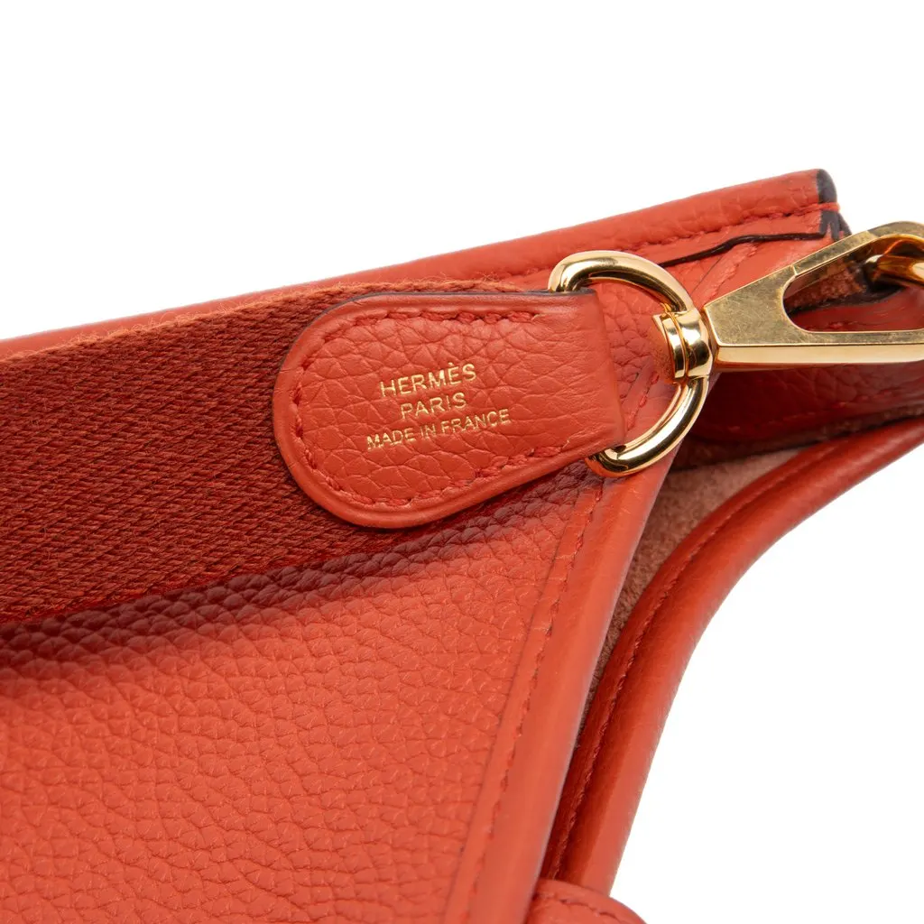 Hermès Clemence Evelyne TPM 16 Orange Leather Very good - Box View